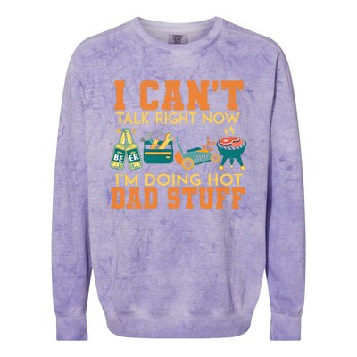 CanT Talk Right IM Doing Hot Dad Stuff Colorblast Crewneck Sweatshirt