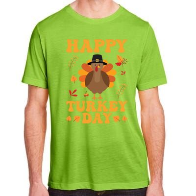 Cute Turkey Retro Happy Thanksgiving Gobble Squad Little Funny Gift Adult ChromaSoft Performance T-Shirt