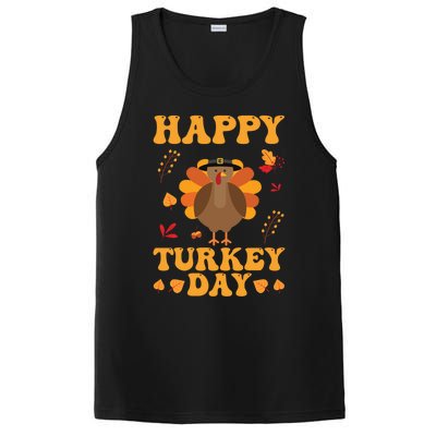 Cute Turkey Retro Happy Thanksgiving Gobble Squad Little Funny Gift PosiCharge Competitor Tank