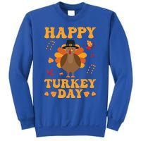 Cute Turkey Retro Happy Thanksgiving Gobble Squad Little Funny Gift Sweatshirt