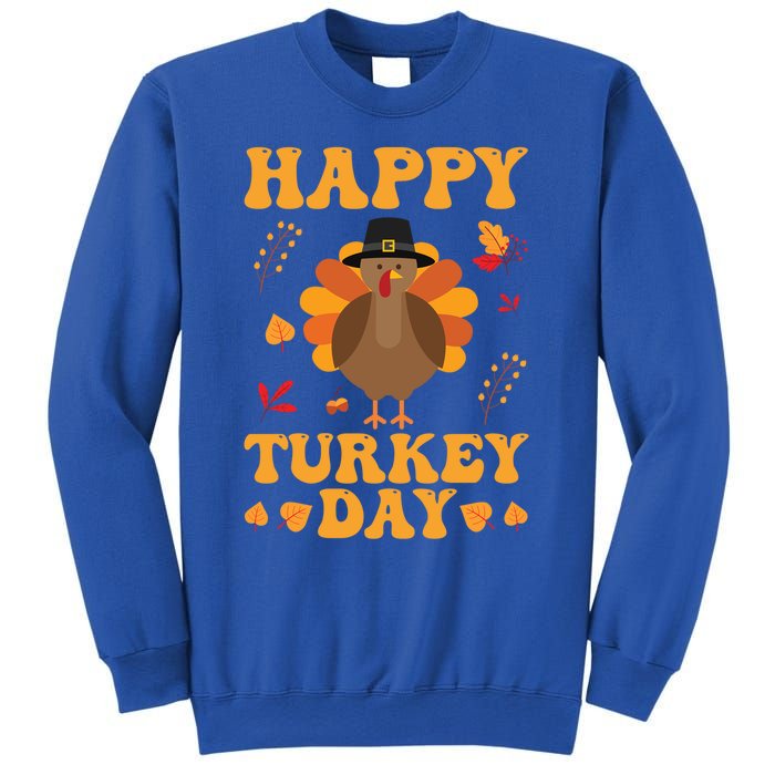 Cute Turkey Retro Happy Thanksgiving Gobble Squad Little Funny Gift Sweatshirt