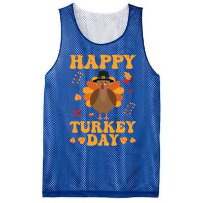 Cute Turkey Retro Happy Thanksgiving Gobble Squad Little Funny Gift Mesh Reversible Basketball Jersey Tank