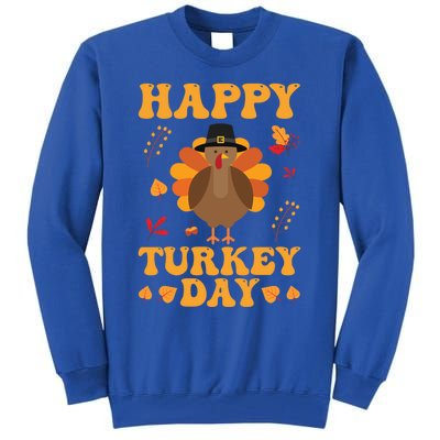 Cute Turkey Retro Happy Thanksgiving Gobble Squad Little Funny Gift Tall Sweatshirt