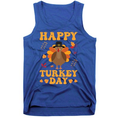 Cute Turkey Retro Happy Thanksgiving Gobble Squad Little Funny Gift Tank Top