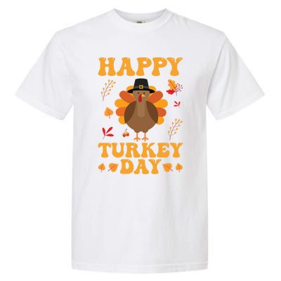 Cute Turkey Retro Happy Thanksgiving Gobble Squad Little Funny Gift Garment-Dyed Heavyweight T-Shirt