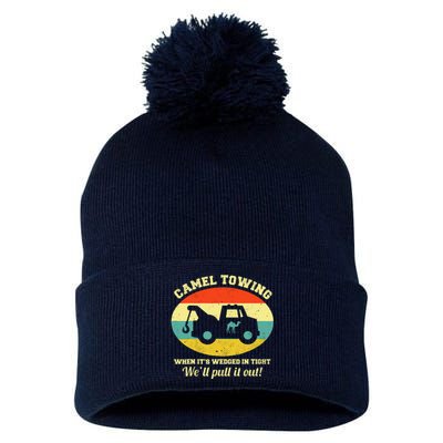 Camel Towing Retro Humor Saying Funny Halloween Pom Pom 12in Knit Beanie