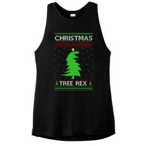 Christmas Tree Rex Gift Ladies PosiCharge Tri-Blend Wicking Tank