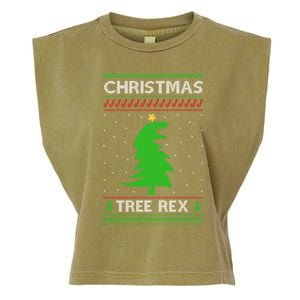 Christmas Tree Rex Gift Garment-Dyed Women's Muscle Tee