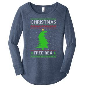 Christmas Tree Rex Gift Women's Perfect Tri Tunic Long Sleeve Shirt