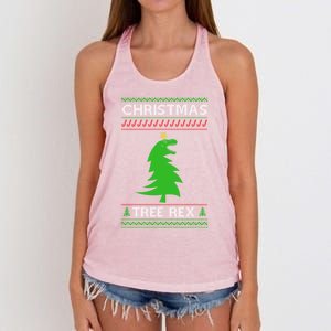 Christmas Tree Rex Gift Women's Knotted Racerback Tank