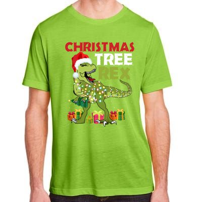 Christmas Tree Rex Trex Dinosaur Gift Adult ChromaSoft Performance T-Shirt