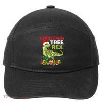 Christmas Tree Rex Trex Dinosaur Gift 7-Panel Snapback Hat