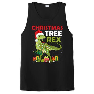 Christmas Tree Rex Trex Dinosaur Gift PosiCharge Competitor Tank