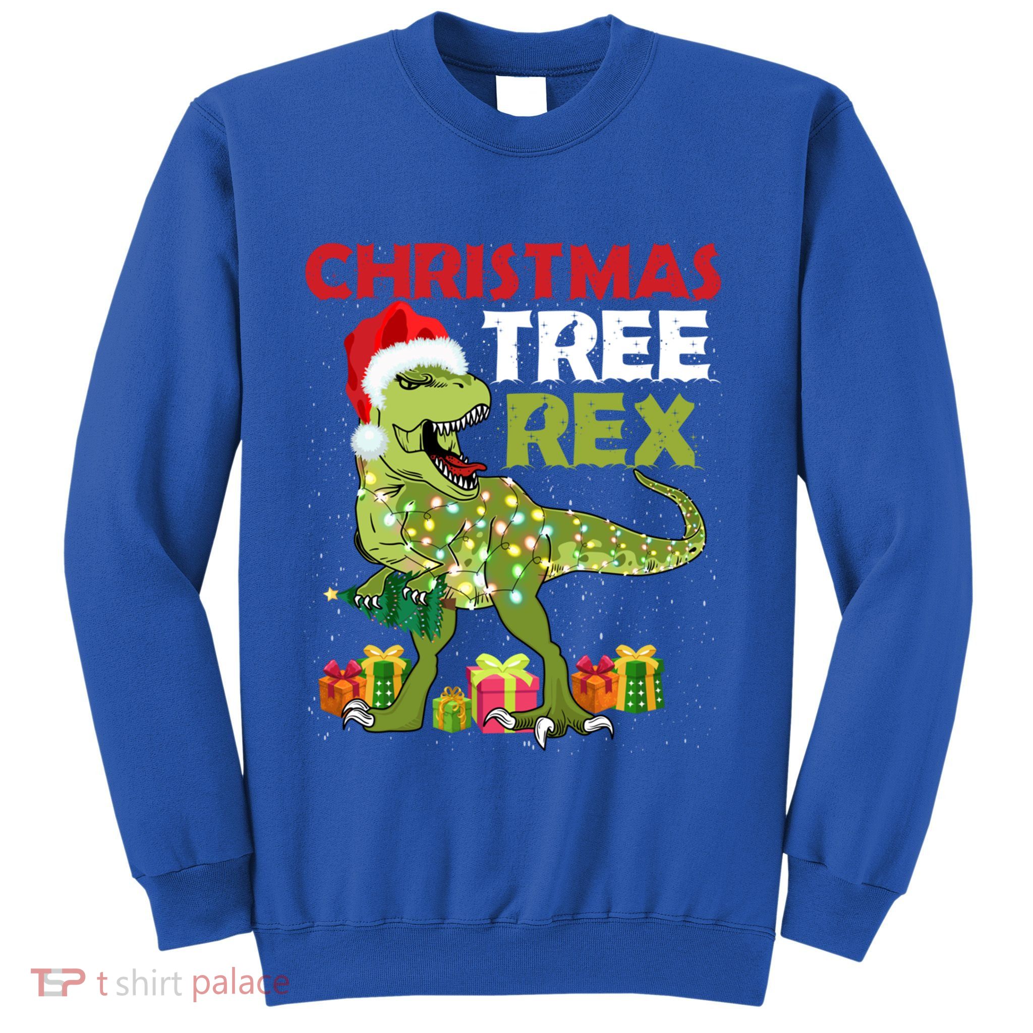 Christmas Tree Rex Trex Dinosaur Gift Sweatshirt