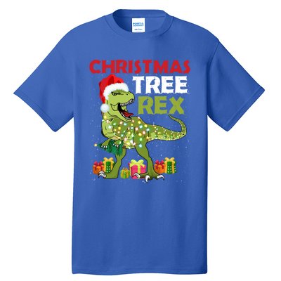 Christmas Tree Rex Trex Dinosaur Gift Tall T-Shirt