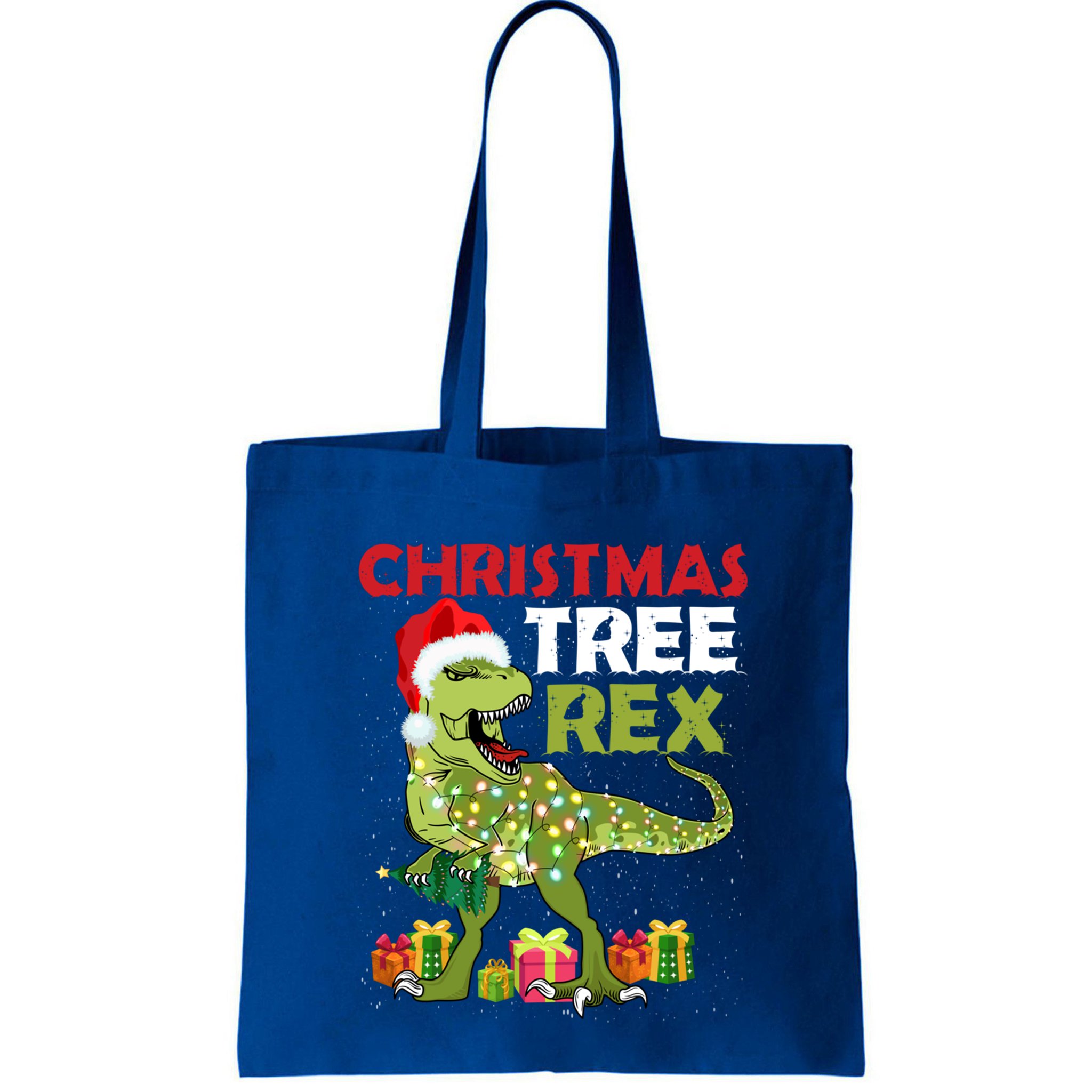Christmas Tree Rex Trex Dinosaur Gift Bag