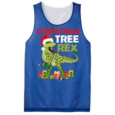 Christmas Tree Rex Trex Dinosaur Gift Mesh Reversible Basketball Jersey Tank