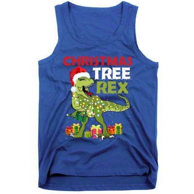 Christmas Tree Rex Trex Dinosaur Gift Tank Top