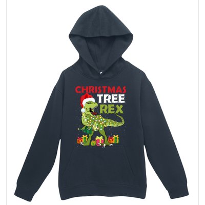 Christmas Tree Rex Trex Dinosaur Gift Urban Pullover Hoodie