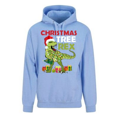 Christmas Tree Rex Trex Dinosaur Gift Unisex Surf Hoodie