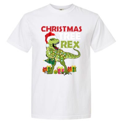 Christmas Tree Rex Trex Dinosaur Gift Garment-Dyed Heavyweight T-Shirt