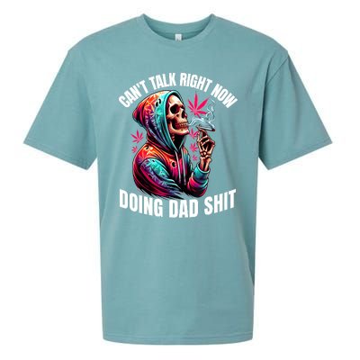 CanT Talk Right Now Doing Dad Shits Funny Marijuana Weed Sueded Cloud Jersey T-Shirt