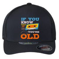 Cassette Tape Radio 70's 80's 90's Music Lover Flexfit Unipanel Trucker Cap