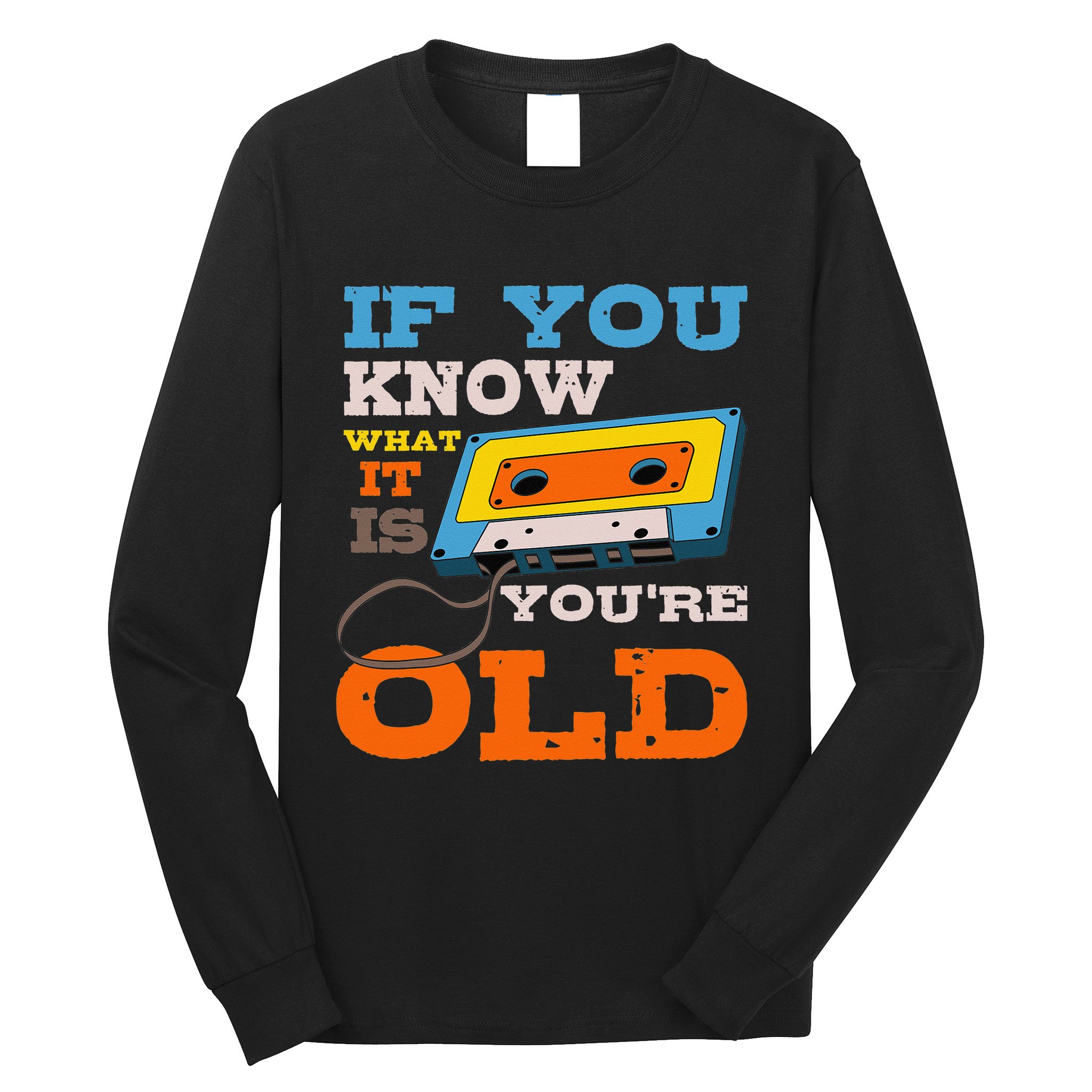 Cassette Tape Radio 70's 80's 90's Music Lover Long Sleeve Shirt