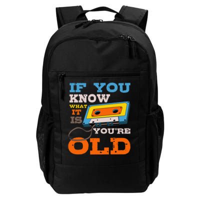 Cassette Tape Radio 70's 80's 90's Music Lover Daily Commute Backpack