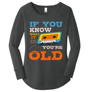 Cassette Tape Radio 70's 80's 90's Music Lover Women's Perfect Tri Tunic Long Sleeve Shirt