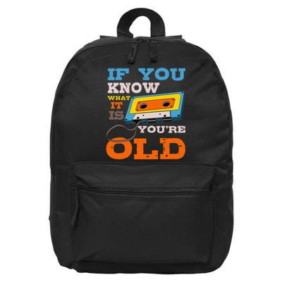 Cassette Tape Radio 70's 80's 90's Music Lover 16 in Basic Backpack