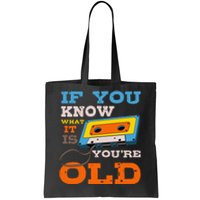 Cassette Tape Radio 70's 80's 90's Music Lover Tote Bag