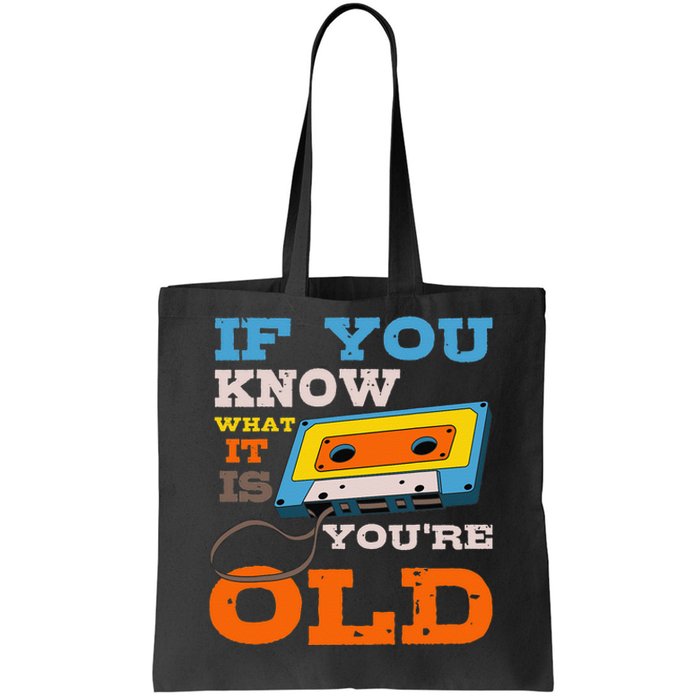 Cassette Tape Radio 70's 80's 90's Music Lover Tote Bag