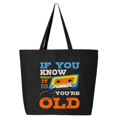 Cassette Tape Radio 70's 80's 90's Music Lover 25L Jumbo Tote