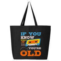 Cassette Tape Radio 70's 80's 90's Music Lover 25L Jumbo Tote