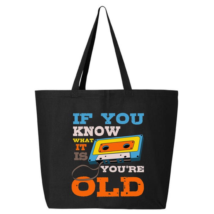 Cassette Tape Radio 70's 80's 90's Music Lover 25L Jumbo Tote