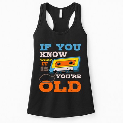 Cassette Tape Radio 70's 80's 90's Music Lover Womens Tank Top