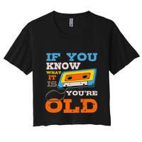 Cassette Tape Radio 70's 80's 90's Music Lover Crop Top