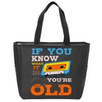 Cassette Tape Radio 70's 80's 90's Music Lover Zip Tote Bag