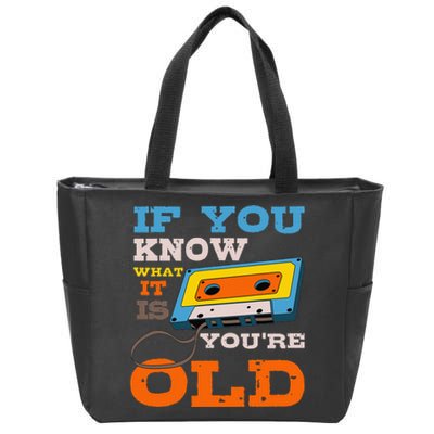 Cassette Tape Radio 70's 80's 90's Music Lover Zip Tote Bag