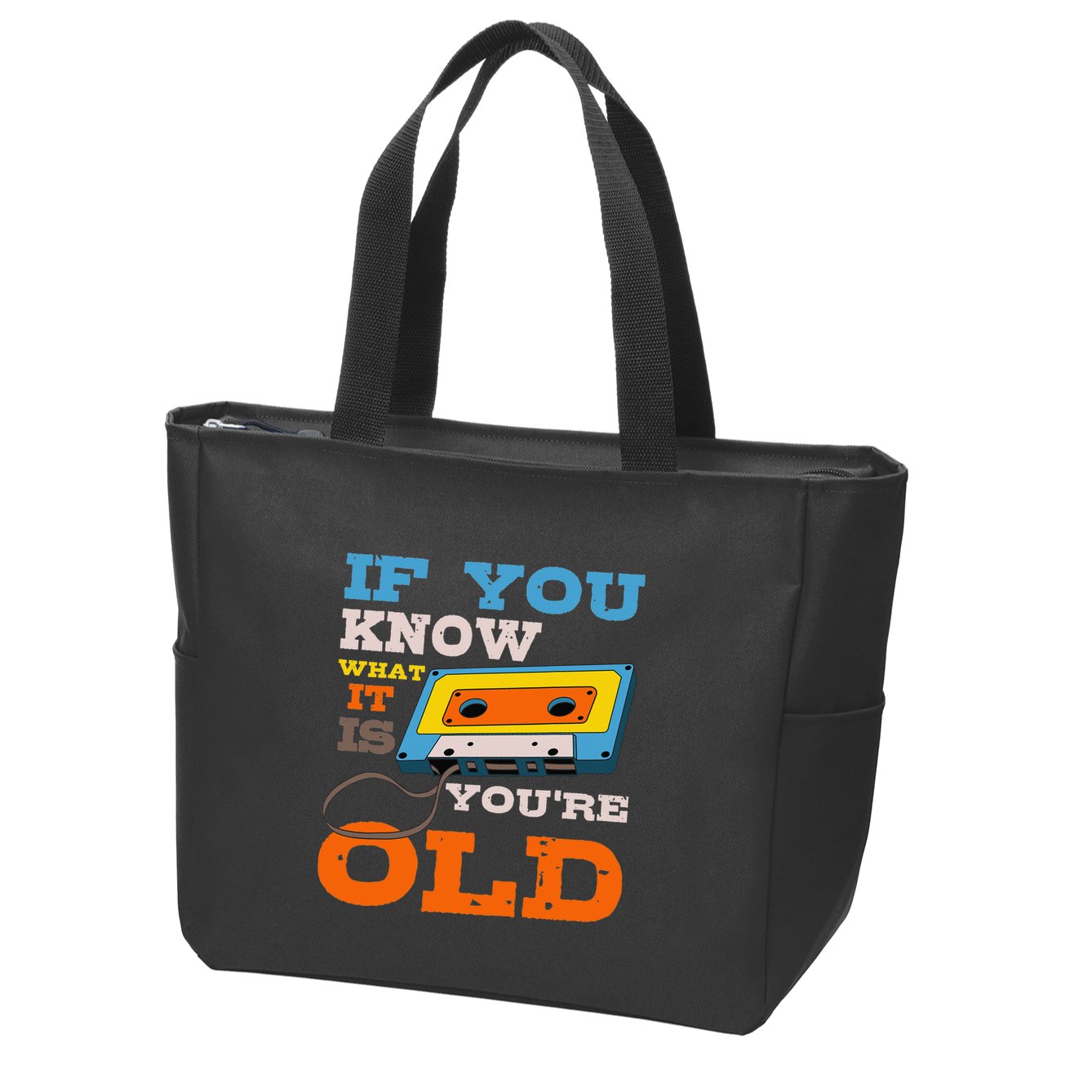 Cassette Tape Radio 70's 80's 90's Music Lover Zip Tote Bag