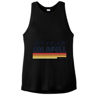 Calafell Tarragona Retro Beach Tourism Gift Ladies PosiCharge Tri-Blend Wicking Tank