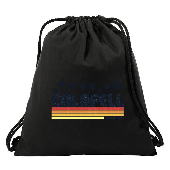 Calafell Tarragona Retro Beach Tourism Gift Drawstring Bag