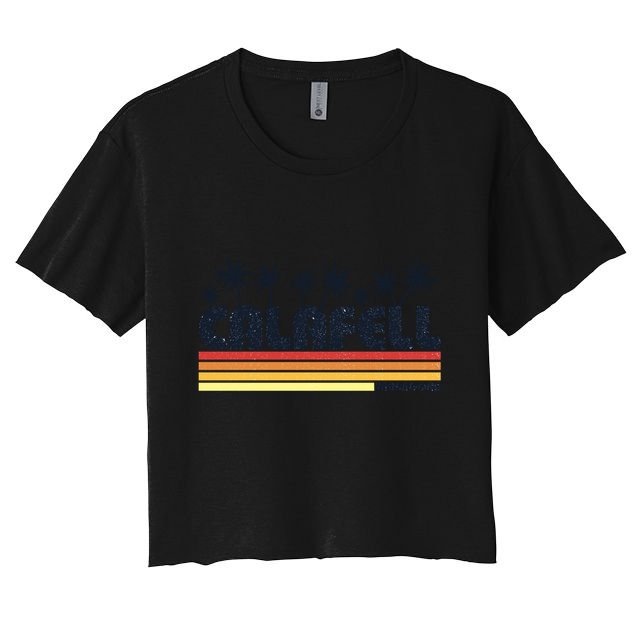 Calafell Tarragona Retro Beach Tourism Gift Crop Top
