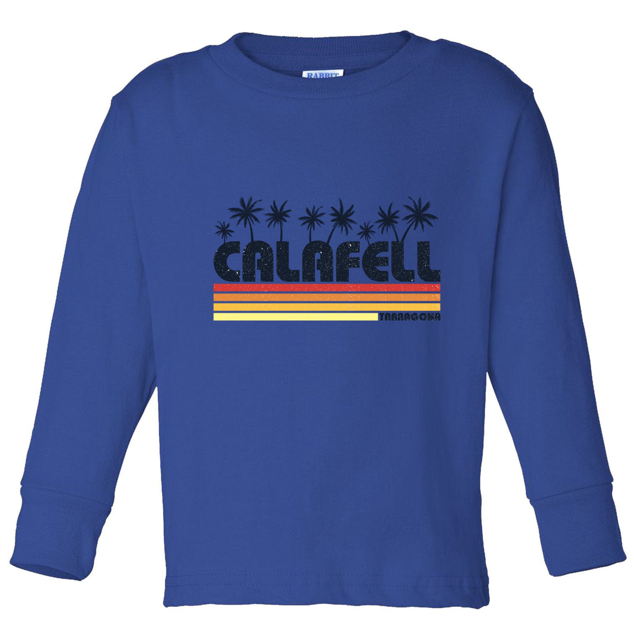 Calafell Tarragona Retro Beach Tourism Gift Toddler Long Sleeve Shirt