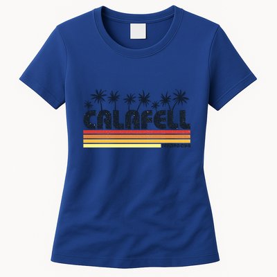 Calafell Tarragona Retro Beach Tourism Gift Womens T-Shirt