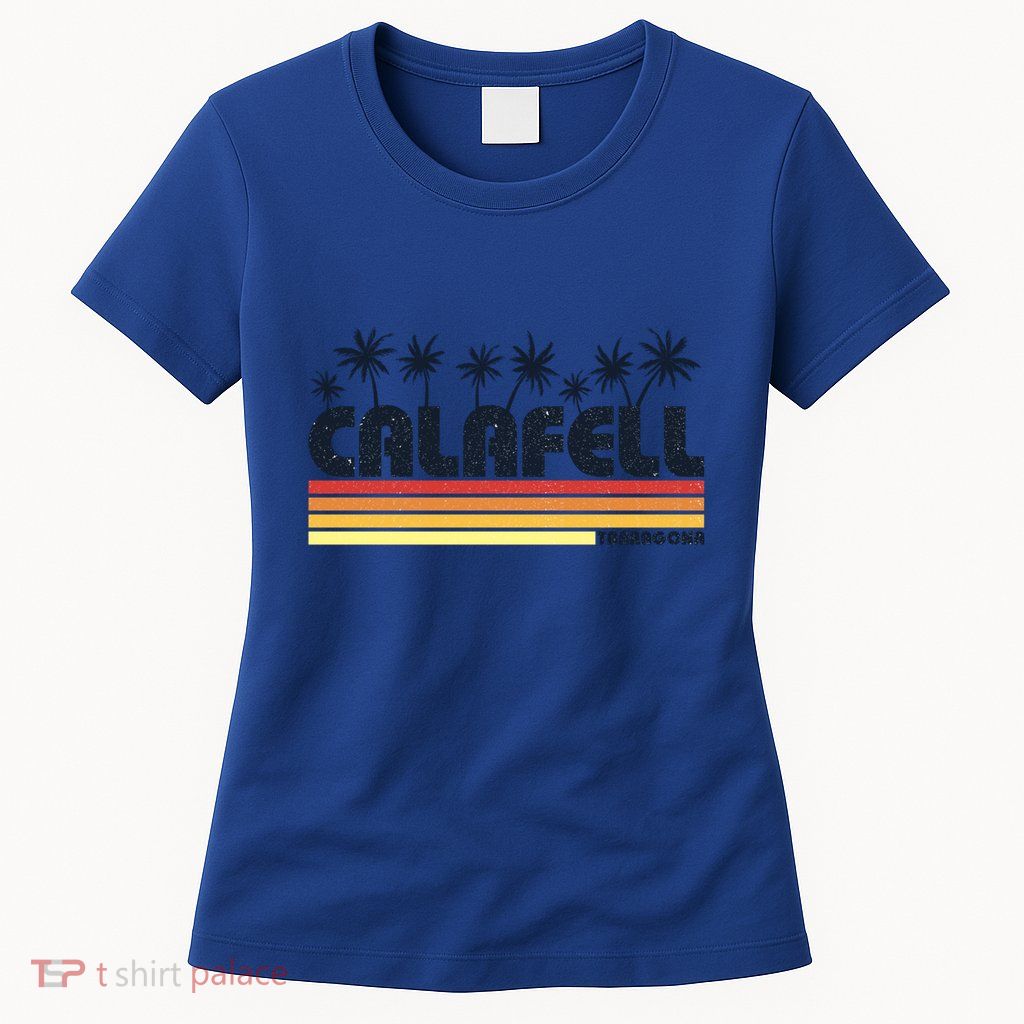 Calafell Tarragona Retro Beach Tourism Gift Womens T-Shirt