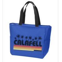 Calafell Tarragona Retro Beach Tourism Gift Zip Tote Bag