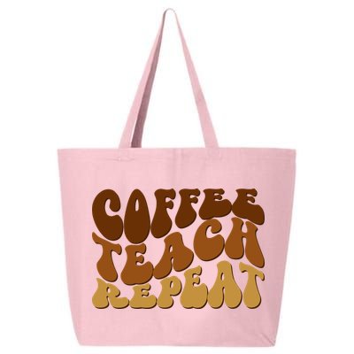 Coffee Teach Repeat Retro Gift For Teacher 25L Jumbo Tote