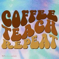 Coffee Teach Repeat Retro Gift For Teacher Legacy Tie Dye Trucker Hat